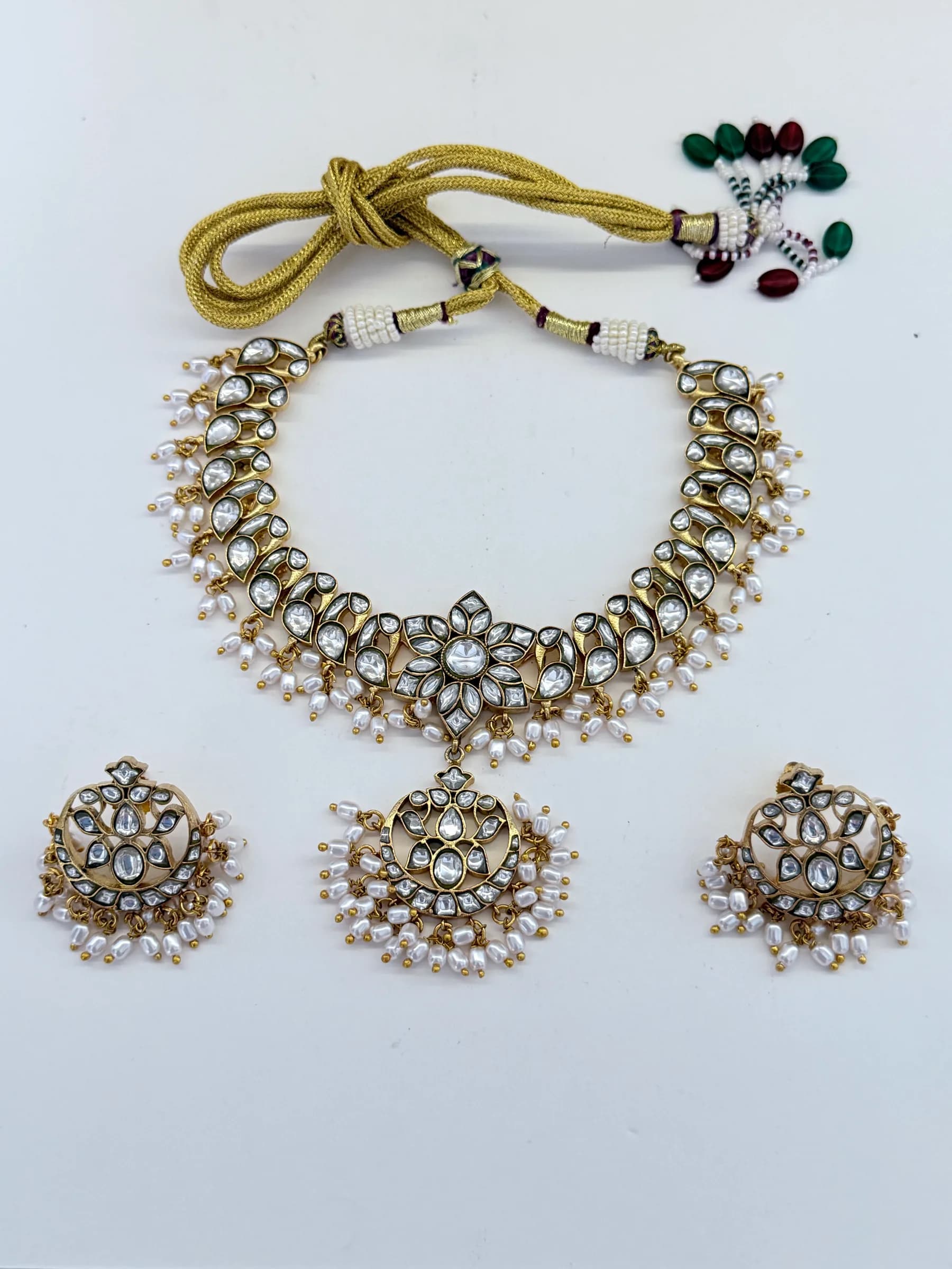 Mayurika Choker Set – worn close-up